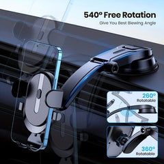 Car Phone Holder Mount Dashboard Handsfree Phone Stand Holder For iPhone Android