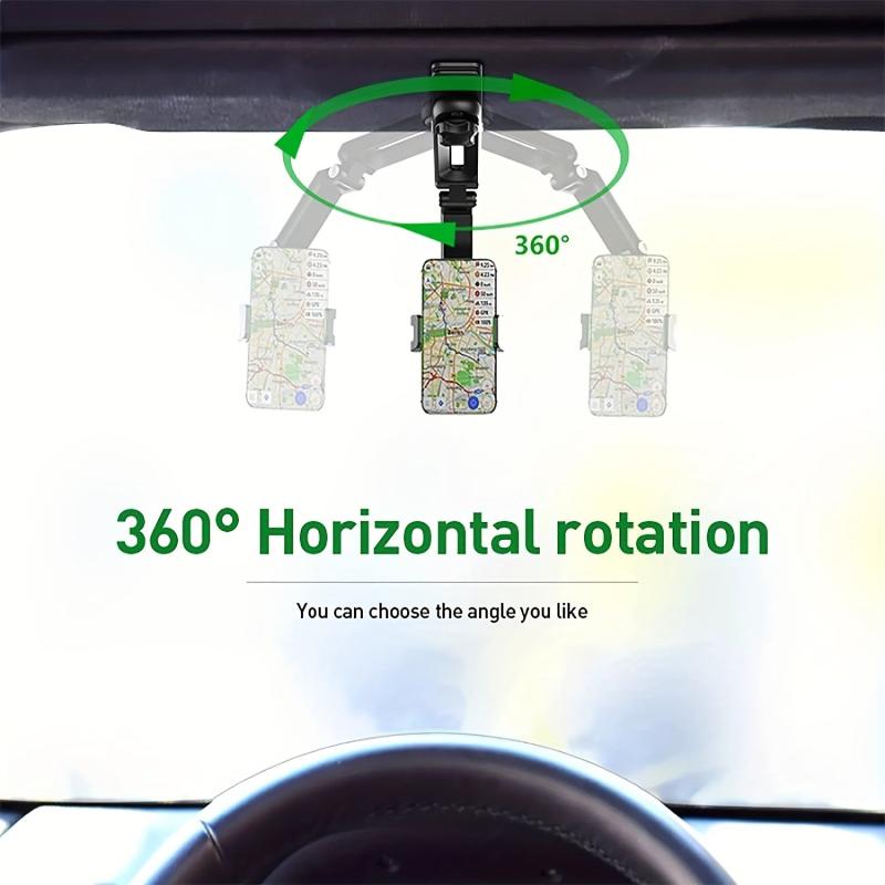 Car Clip Sun Visor Cell Phone Holder Universal Mount For IPhone XS GPS