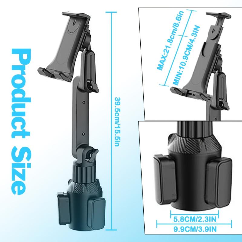 Car Cup Holder Tablet Phone Mount Heavy Duty Adjustable Holder