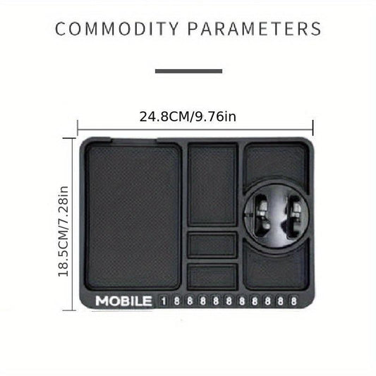 Non-Slip Phone Pad Holder Stand 360 Dashboard with Parking Number