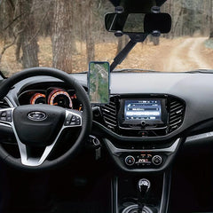 360 Rotatable Car Rearview Mirror Mobile Phone Holder