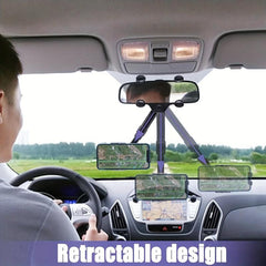 360 Rotatable Car Rearview Mirror Mobile Phone Holder