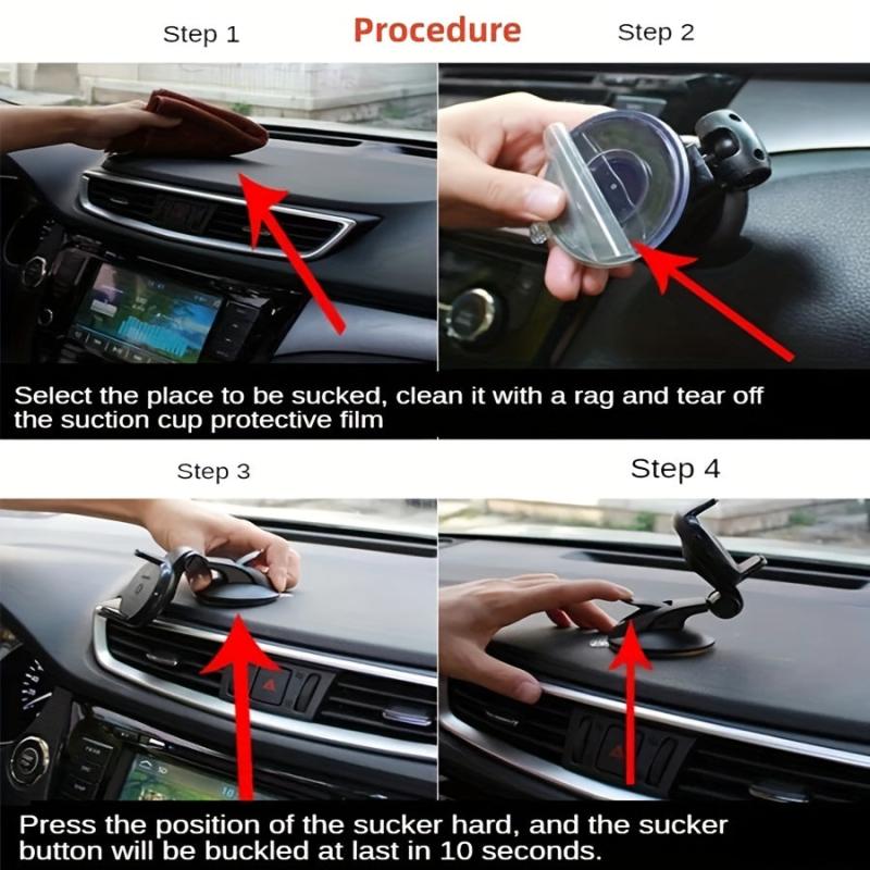 Car Center Console Suction Cup Phone Holder