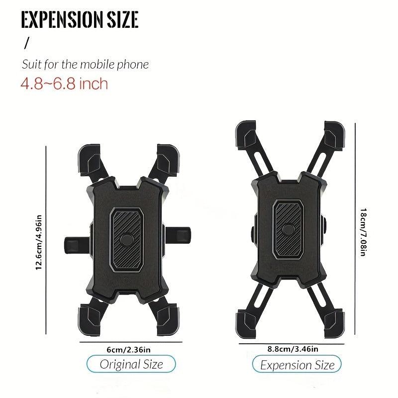 Auto Lock Rearview Mirror Bike Phone Holder Motorcycle Support Mount