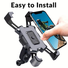 Auto Lock Rearview Mirror Bike Phone Holder Motorcycle Support Mount