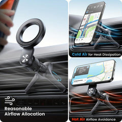 Magnetic Car Mount Phone Holder for iPhone 15 Pro Max Plus - Air Vent Clip