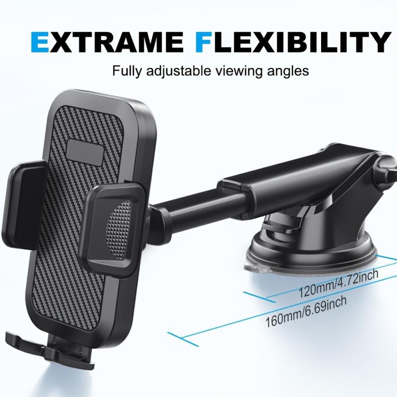 Car Phone Holder 2-in-1 Dashboard Windshield Hands-Free
