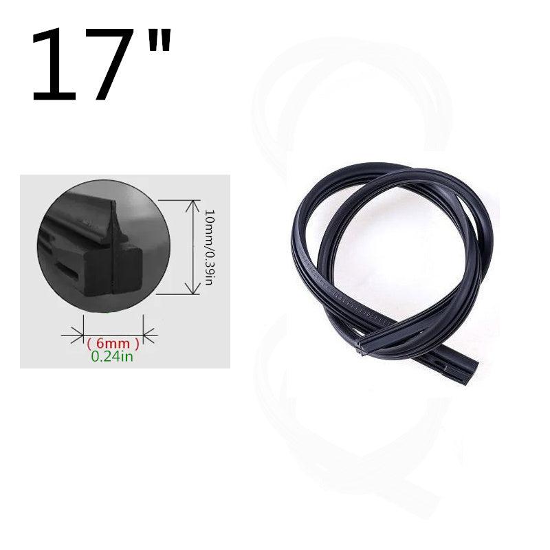 1pc Rubber Strip Wiper Iron Frame Bone Auto Driver Copilot Different Size
