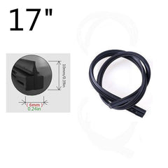 1pc Rubber Strip Wiper Iron Frame Bone Auto Driver Copilot Different Size