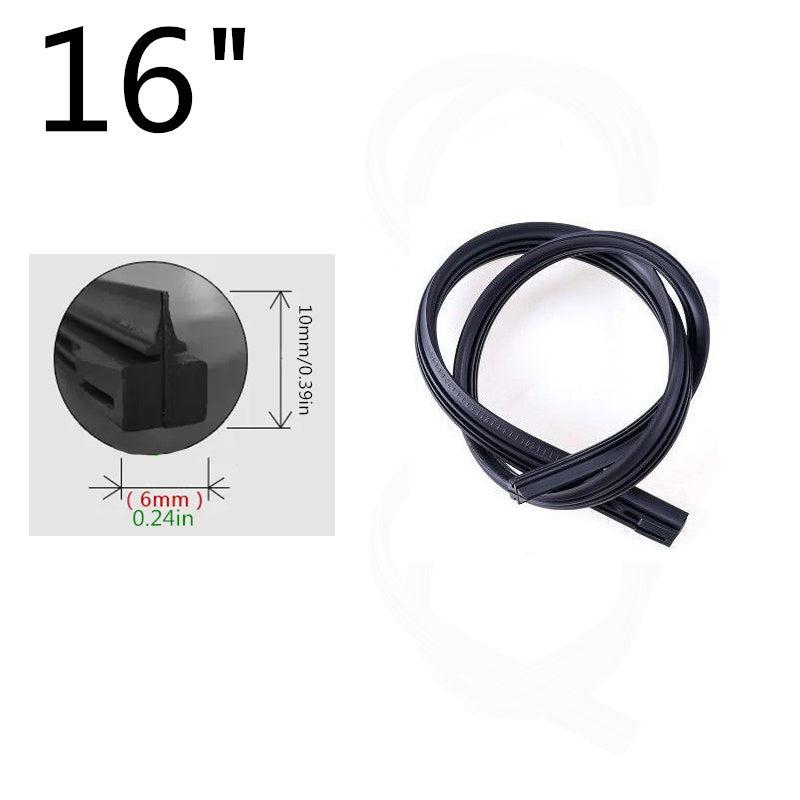 1pc Rubber Strip Wiper Iron Frame Bone Auto Driver Copilot Different Size