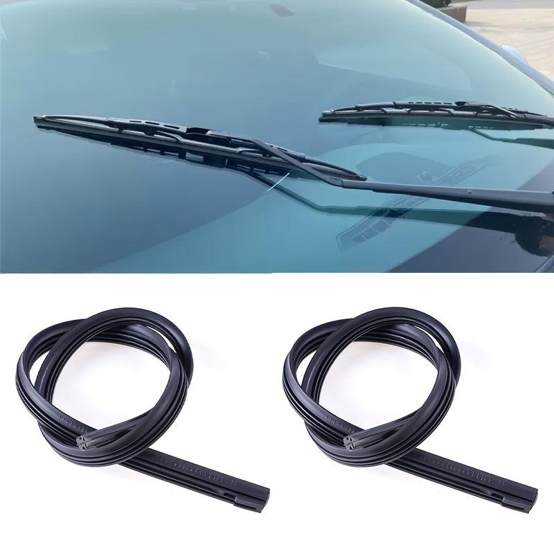 1pc Rubber Strip Wiper Iron Frame Bone Auto Driver Copilot Different Size