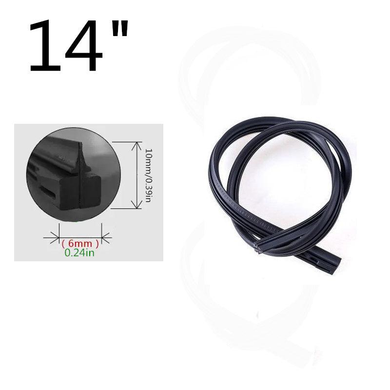 1pc Rubber Strip Wiper Iron Frame Bone Auto Driver Copilot Different Size
