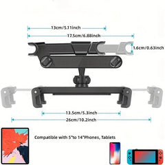 Car Tablet Holder Headrest Tablet Mount Adjustable Stand Cradle