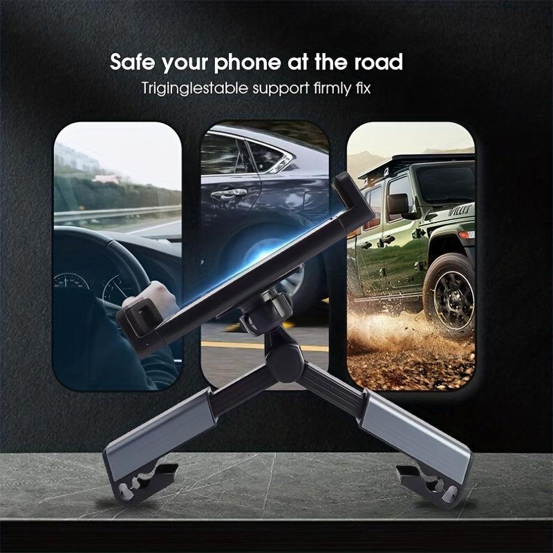 Car Back Seat Headrest Phone Holder Tablet Stand Rear Pillow Bracket