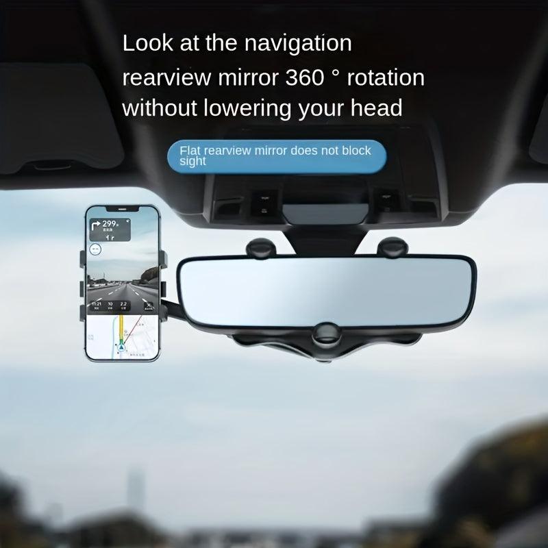 Car Phone Holder 360 Rotatable Rear View Mirror Mount Gift Birthday