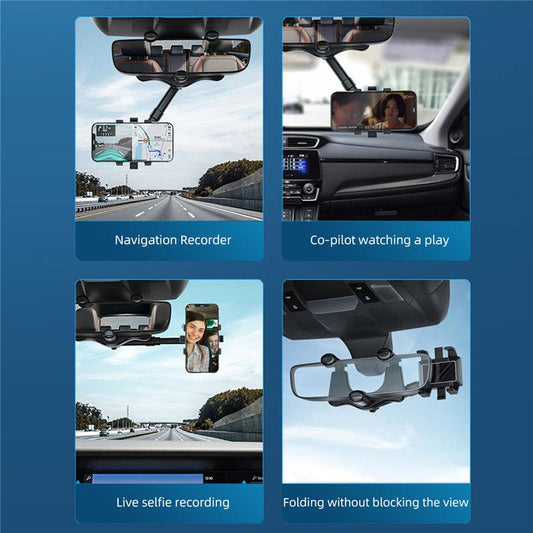 360 Car Rearview Mirror Phone Holder