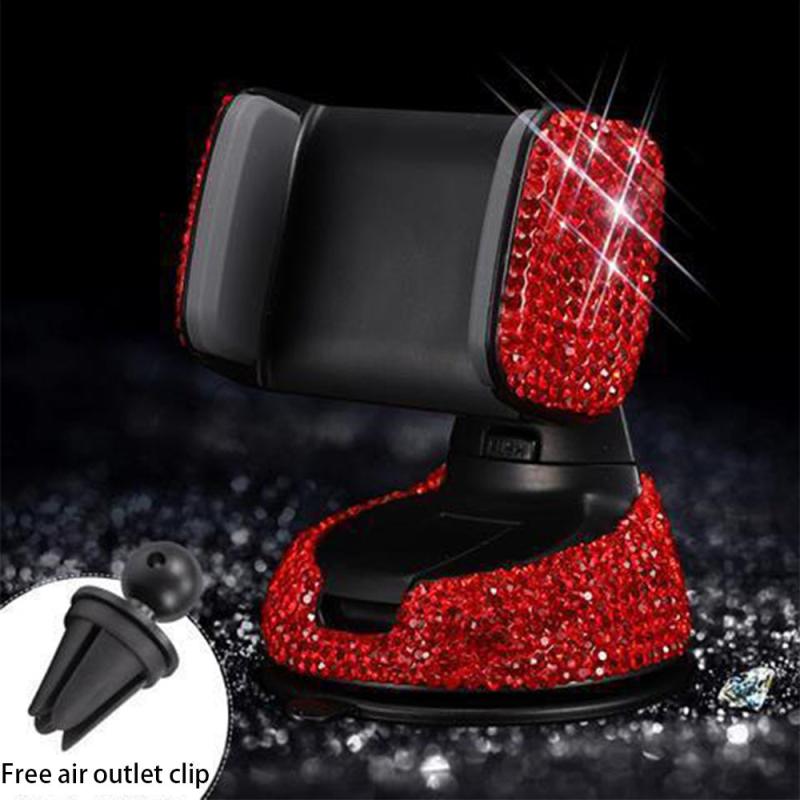 Universal Bling Phone Holder with 360u00b0 Adjustable & Crystal Decoration