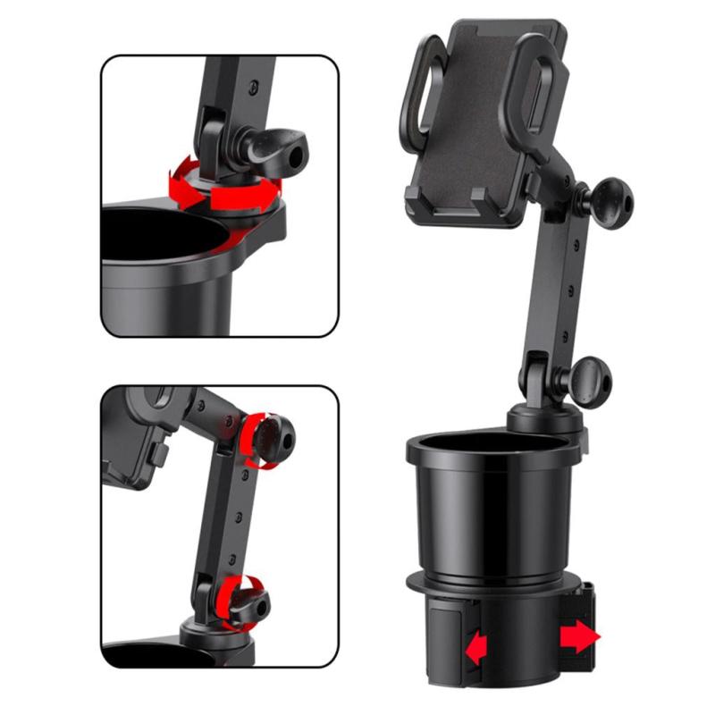 Universal Car Mount Phone Holder 2 in 1 Stand & Bottle Cradle