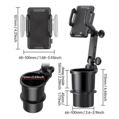Universal Car Mount Phone Holder 2 in 1 Stand & Bottle Cradle