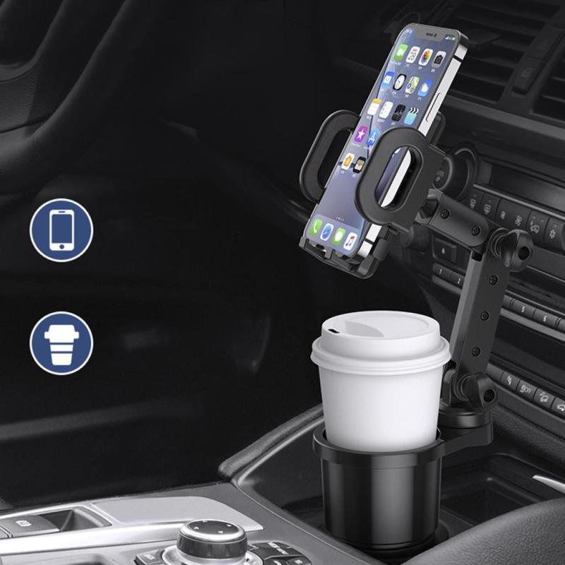 Universal Car Mount Phone Holder 2 in 1 Stand & Bottle Cradle