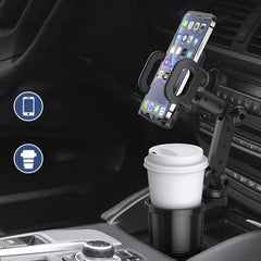 Universal Car Mount Phone Holder 2 in 1 Stand & Bottle Cradle