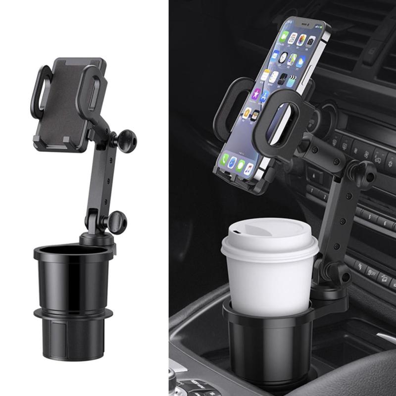 Universal Car Mount Phone Holder 2 in 1 Stand & Bottle Cradle