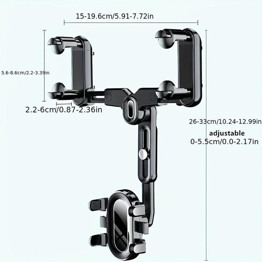 Adjustable Car Phone Holder for Navigation & Data Recording