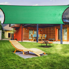 Green Sun Shade Cloth for Balconies, Courtyards, RV Camping