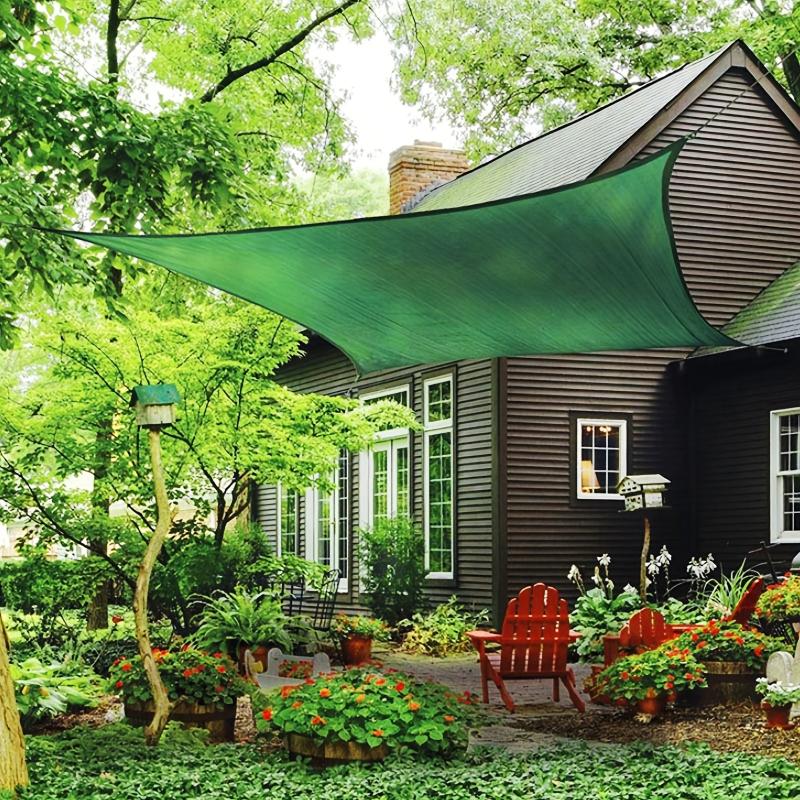 Green Sun Shade Cloth for Balconies, Courtyards, RV Camping