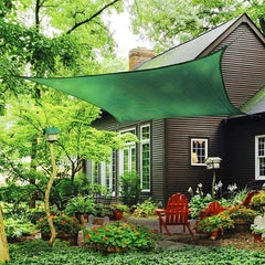 Green Sun Shade Cloth for Balconies, Courtyards, RV Camping