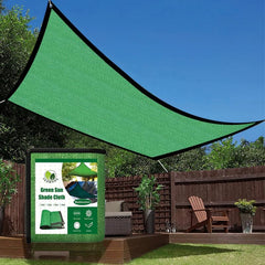 Green Sun Shade Cloth for Balconies, Courtyards, RV Camping