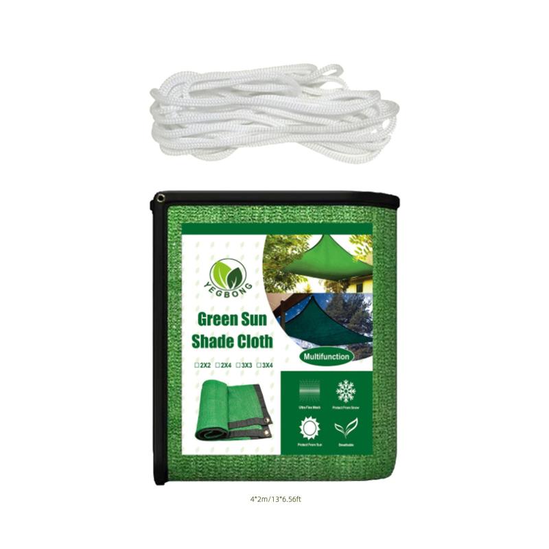 Green Sun Shade Cloth for Balconies, Courtyards, RV Camping