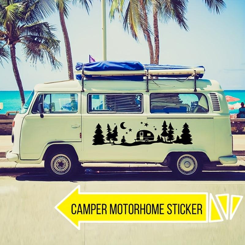 Trees Forest Vinyl Body Decal Sticker for SUV RV Van Caravan Off Road Car Decor