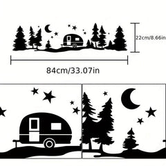 Trees Forest Vinyl Body Decal Sticker for SUV RV Van Caravan Off Road Car Decor