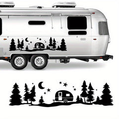Trees Forest Vinyl Body Decal Sticker for SUV RV Van Caravan Off Road Car Decor