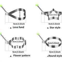 4pcs Stainless Steel Egg Shaper Mold Cooking Tool Set