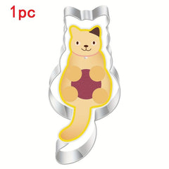 Cat Shaped Aluminium Baking Mould for Cookies & Cakes