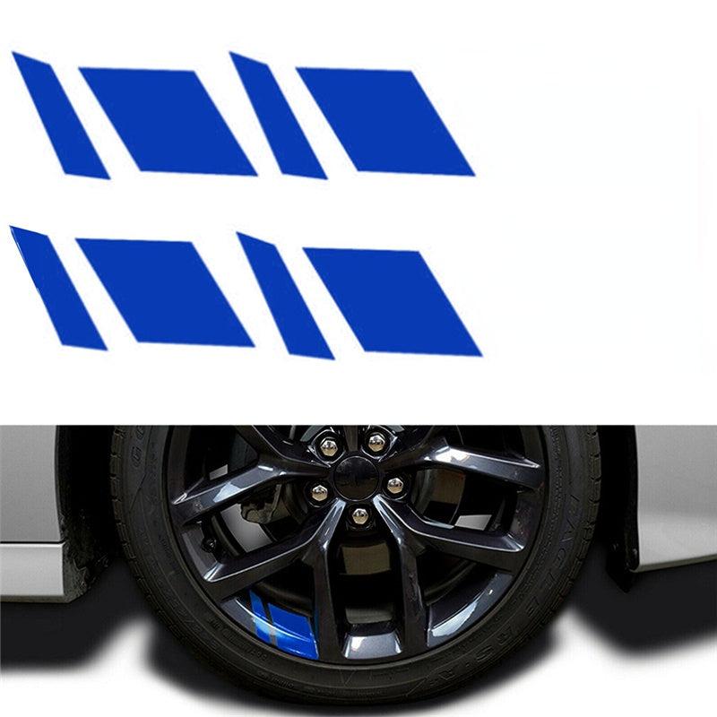 4pcs Reflective RV Wheel Rim Vinyl Decal Sticker Auto Accessories
