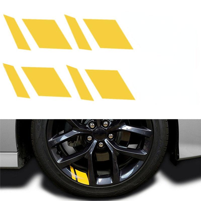 4pcs Reflective RV Wheel Rim Vinyl Decal Sticker Auto Accessories