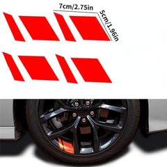 4pcs Reflective RV Wheel Rim Vinyl Decal Sticker Auto Accessories