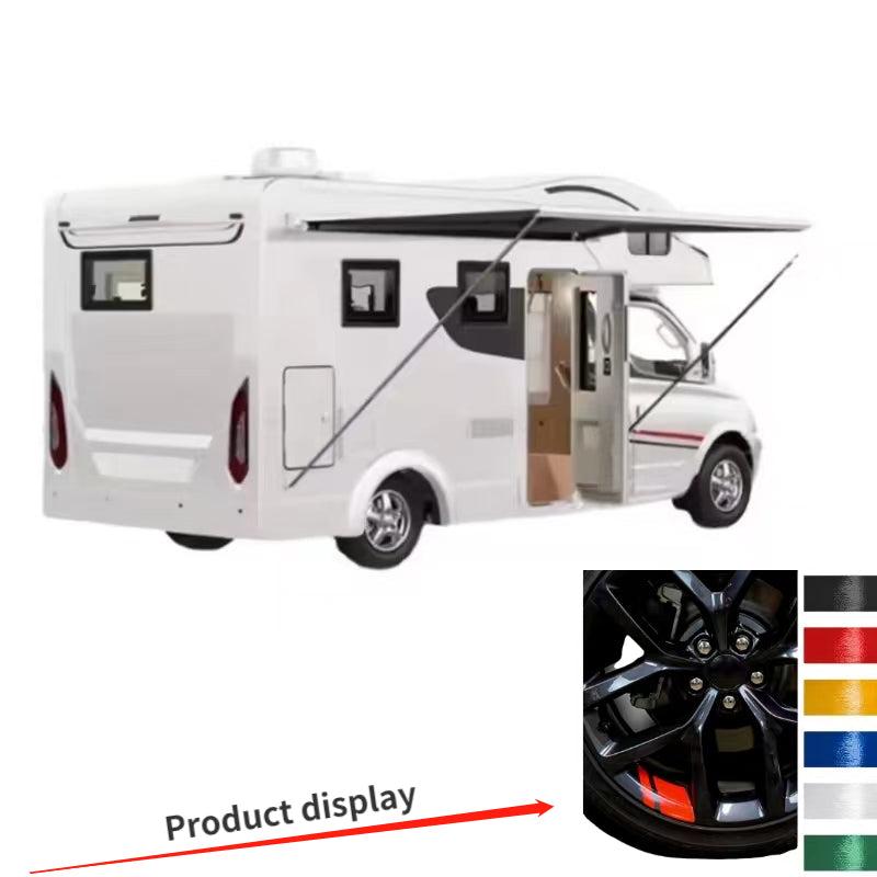4pcs Reflective RV Wheel Rim Vinyl Decal Sticker Auto Accessories
