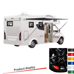 4pcs Reflective RV Wheel Rim Vinyl Decal Sticker Auto Accessories