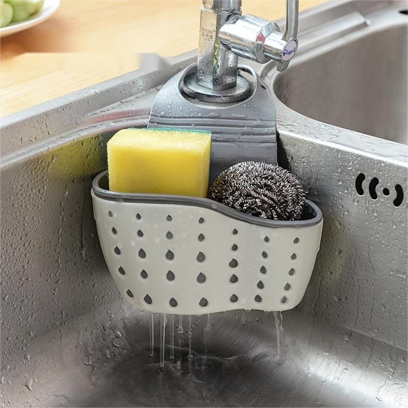 Double Layer Sink Drainage Basket Hanging Bag Faucet Dishwashing Sponge Storage