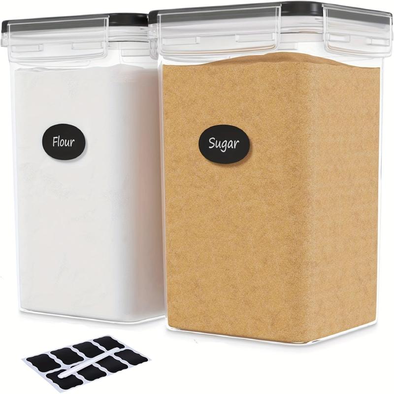 2pcs Large Food Storage Containers with Lids 5 2L BPA PP Material Plastic Airtig