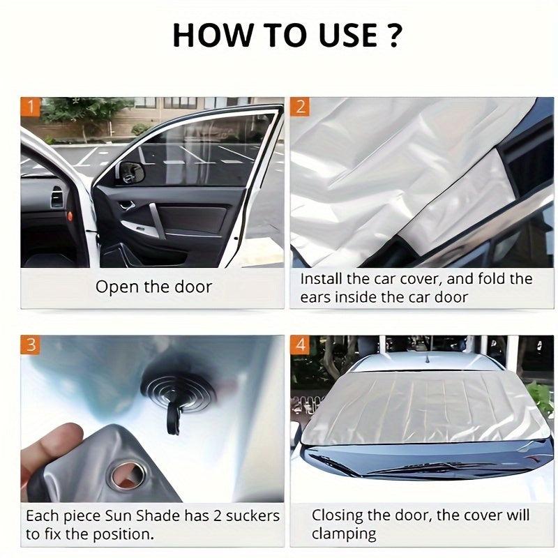 Winter Car Snow Cover Foldable Car Windshield Cover Sunshade Snow Cover