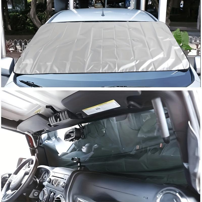 Winter Car Snow Cover Foldable Car Windshield Cover Sunshade Snow Cover
