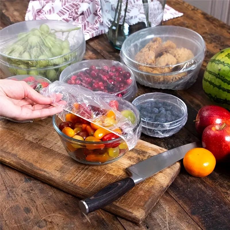 Set of 50/100/200 Elastic Food Bowl Covers - Stretchable & Suitable