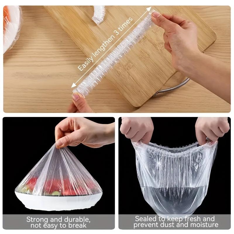 Set of 50/100/200 Elastic Food Bowl Covers - Stretchable & Suitable