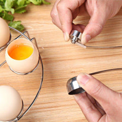 Stainless Steel Egg Opener Kitchen Metal Egg Opener
