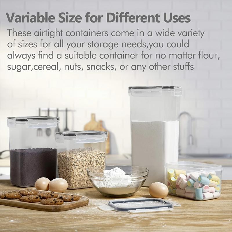 7pc Airtight Food Storage Containers Set with Marker Label for Pantry
